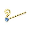 Question Mark Silver Straight Nose Stud NSKA-664